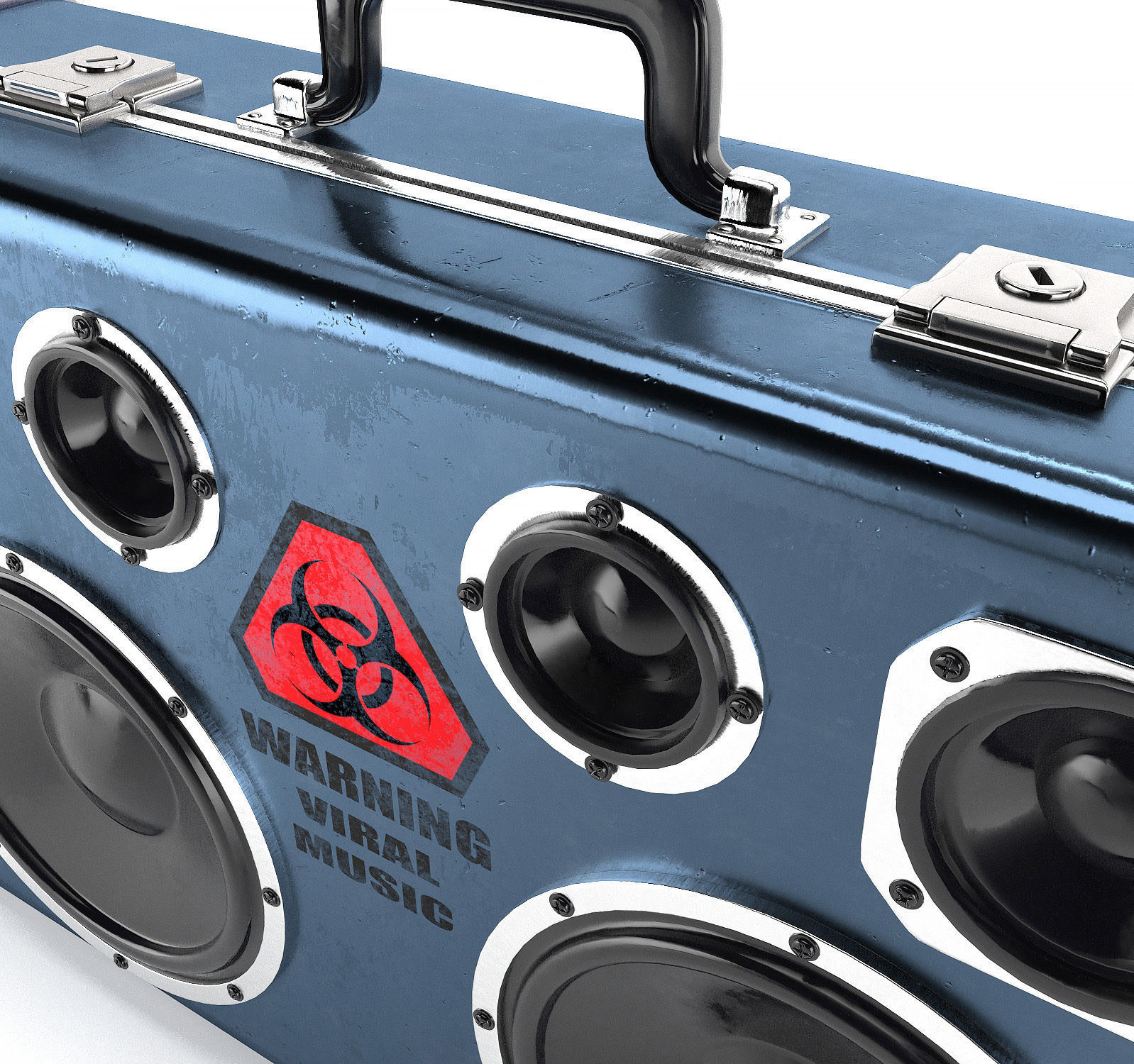 Boombox audio player 3D model_2