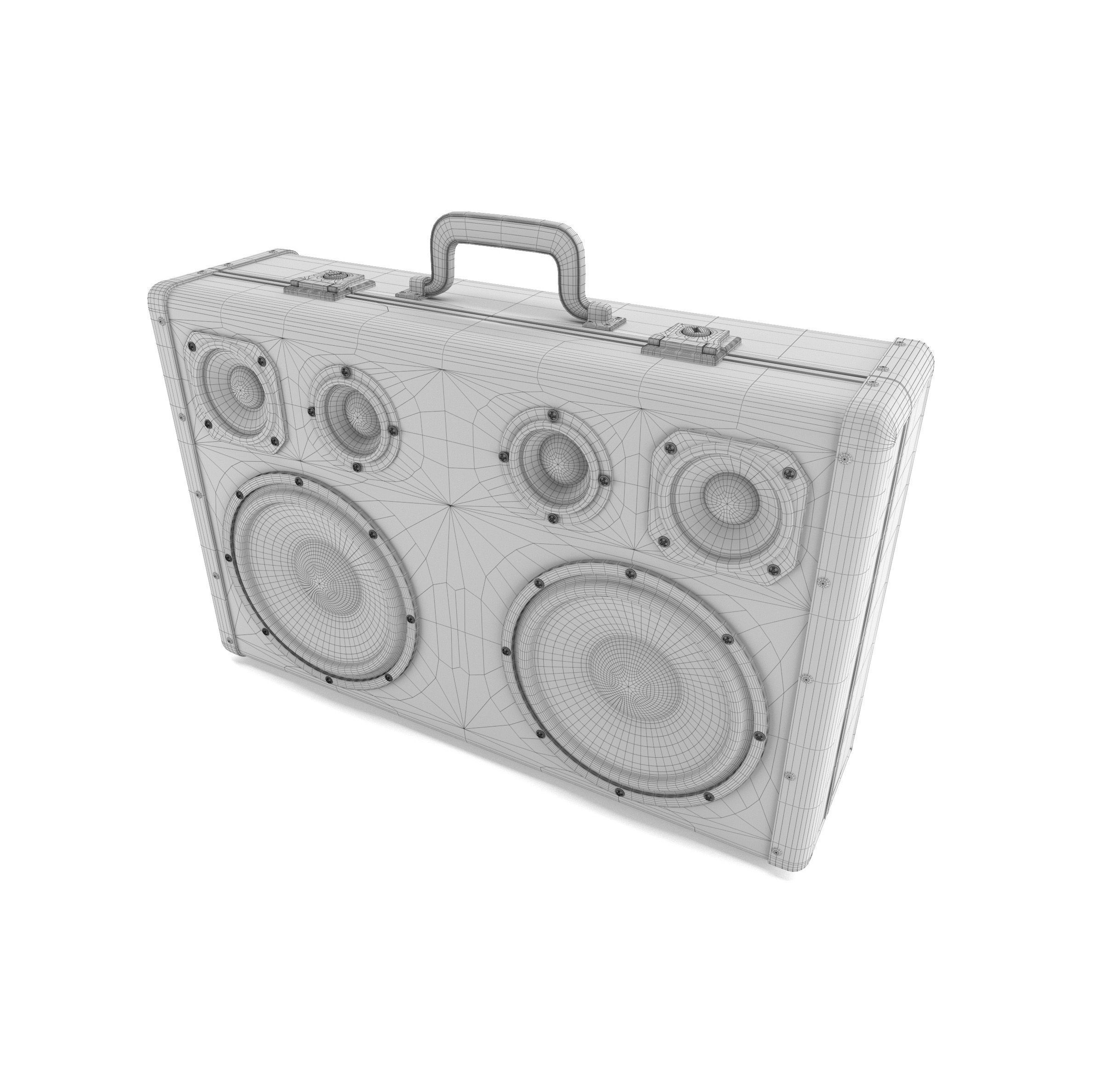 Boombox audio player 3D model_4