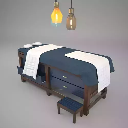 Modern Spa Massage Bed Beauty Bed Combination 3D mode