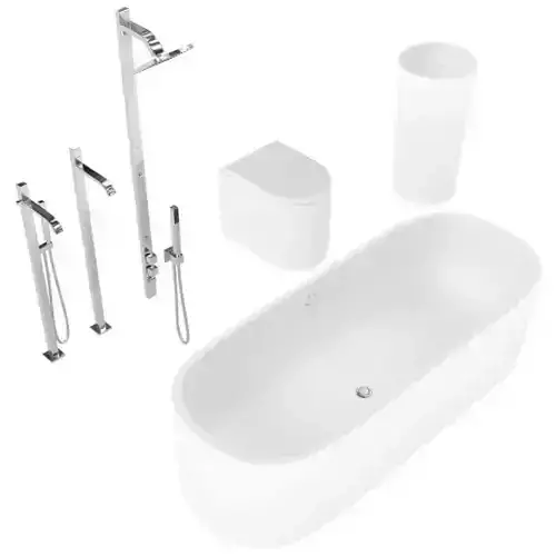 Bathroom Set Furnishings 3D model