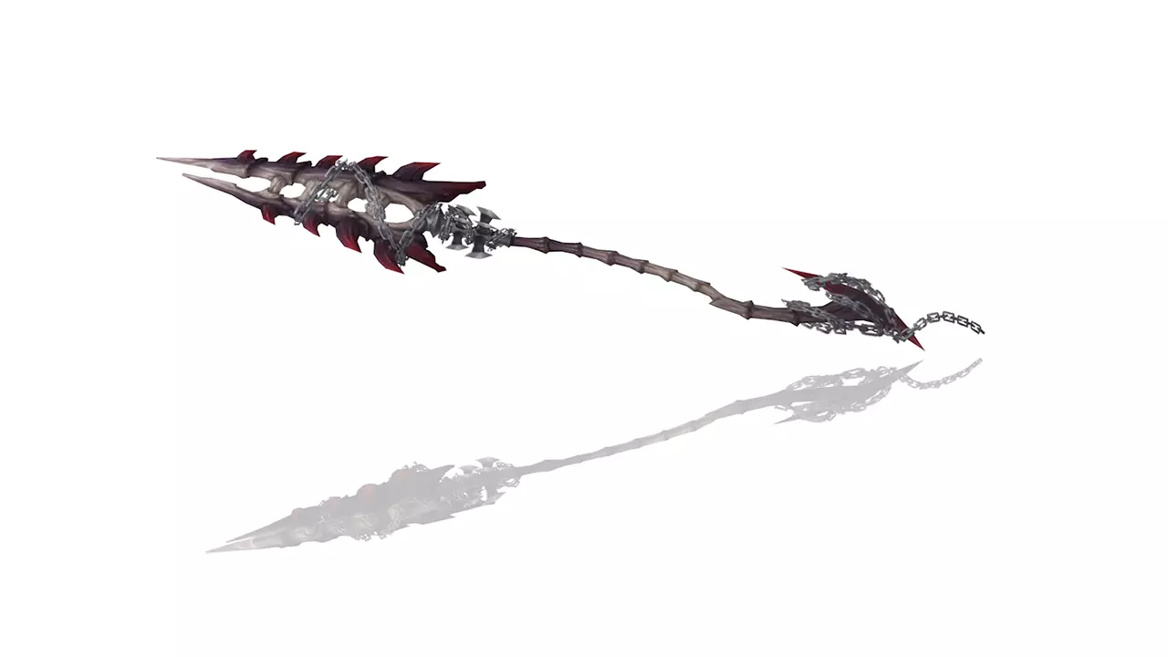 Bone Spear Low-poly 3D model_0
