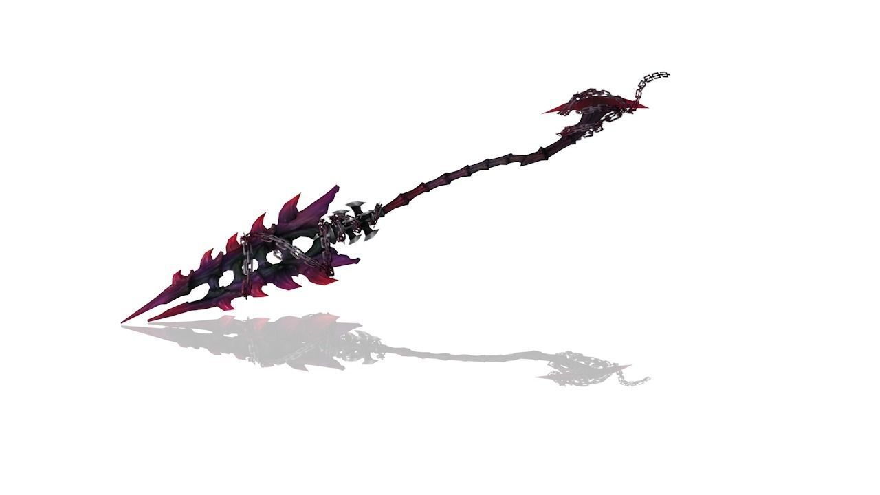 Bone Spear Low-poly 3D model_1