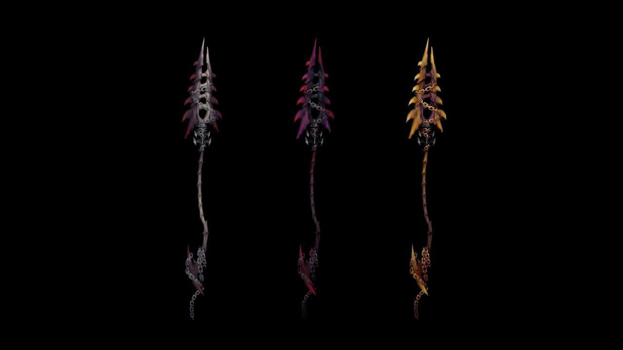 Bone Spear Low-poly 3D model_4