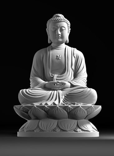 Sitting Buddha 3D print model