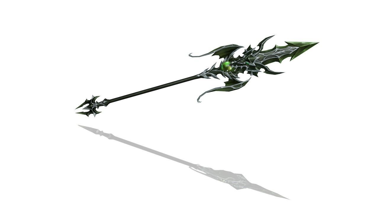 Demonic Spear Low-poly 3D model_2