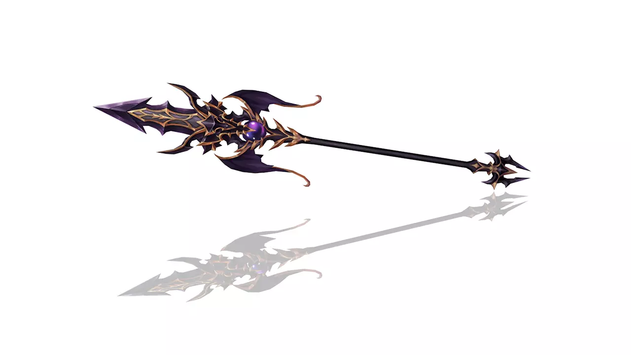 Demonic Spear Low-poly 3D model_0