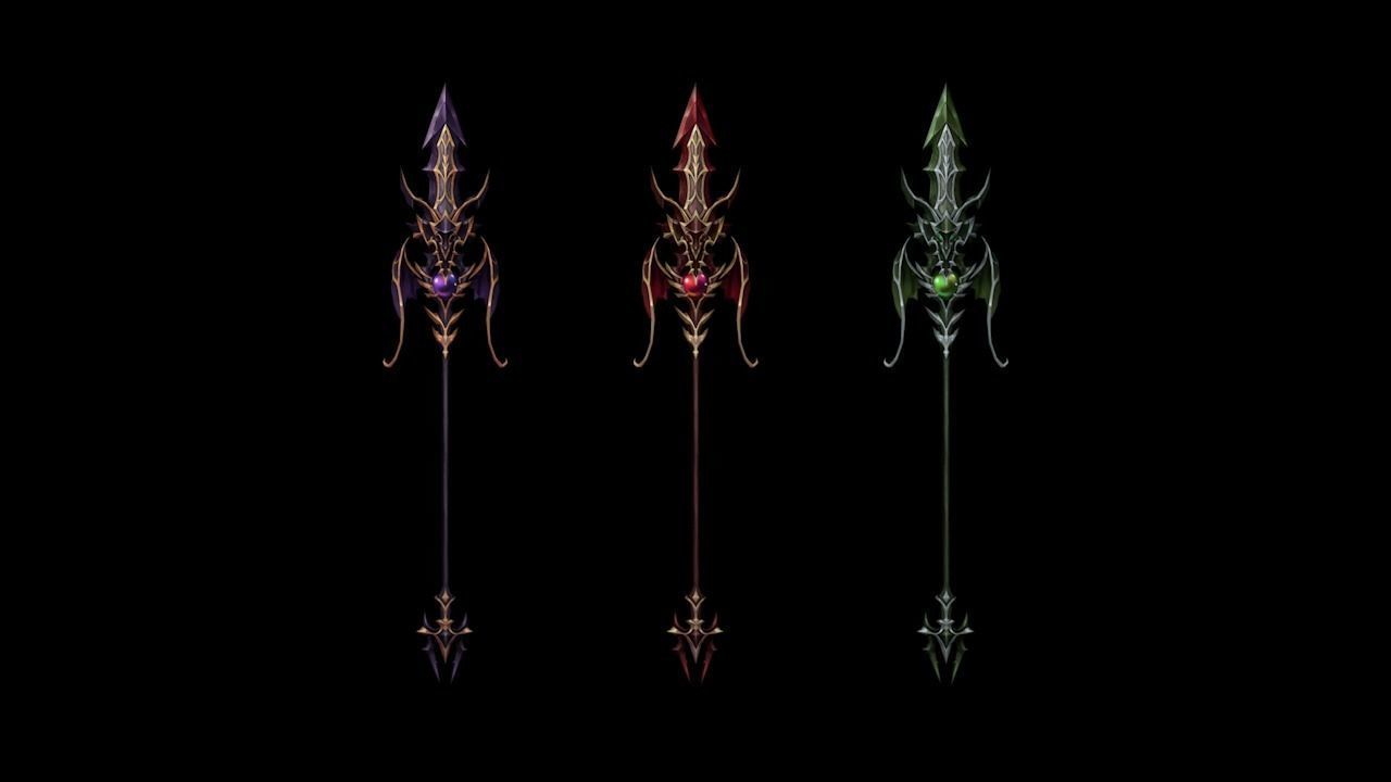 Demonic Spear Low-poly 3D model_4