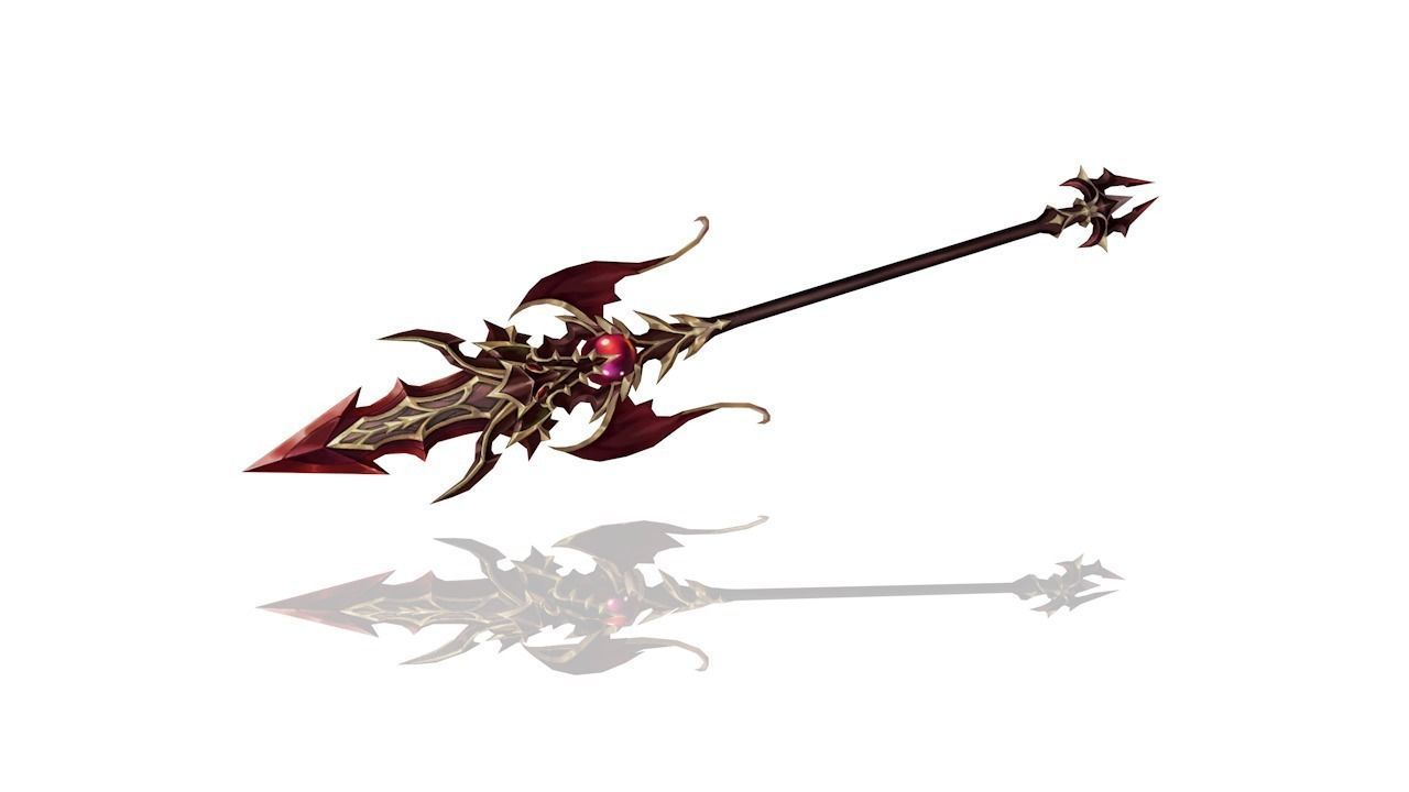 Demonic Spear Low-poly 3D model_1