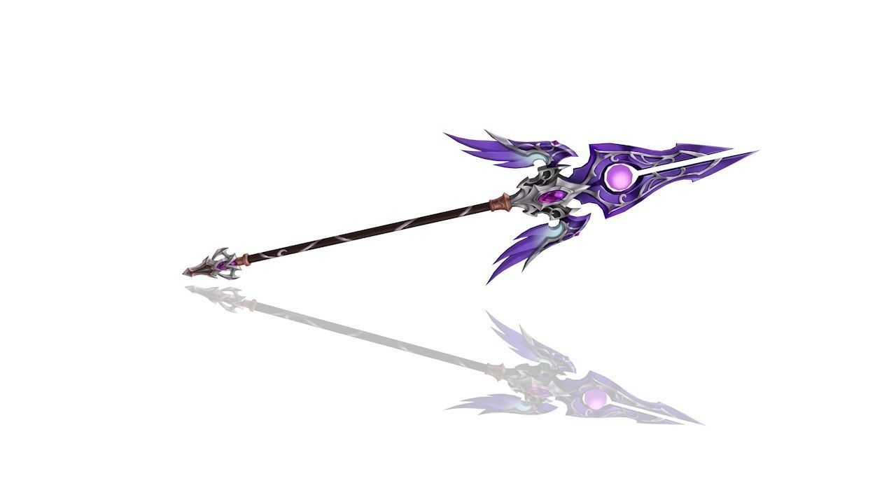 Elven Spear Low-poly 3D model_2