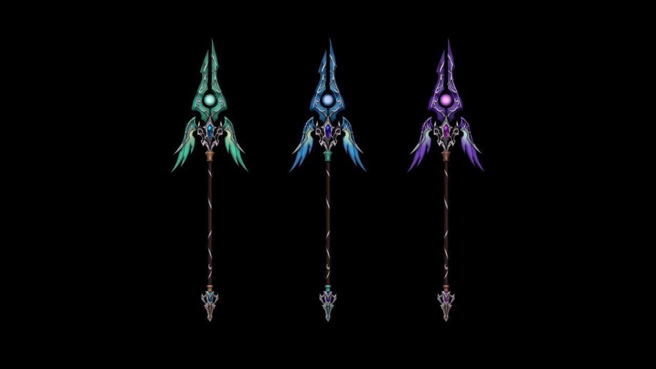 Elven Spear Low-poly 3D model_4