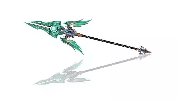 Elven Spear Low-poly 3D model