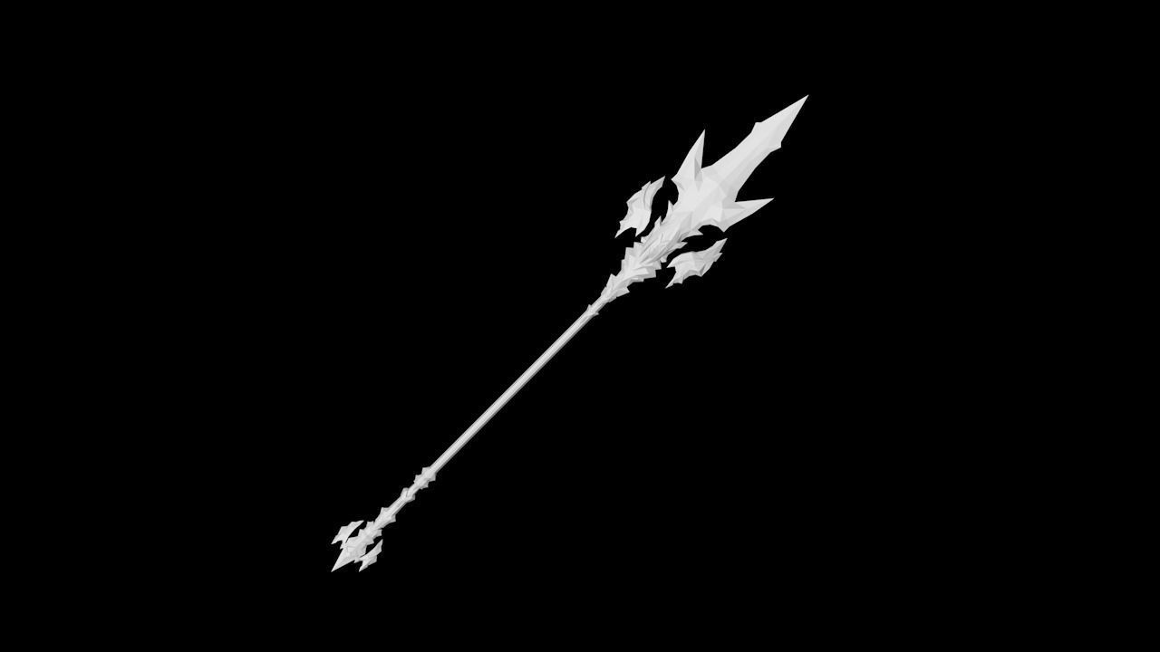Legendary Spear Low-poly 3D model_2