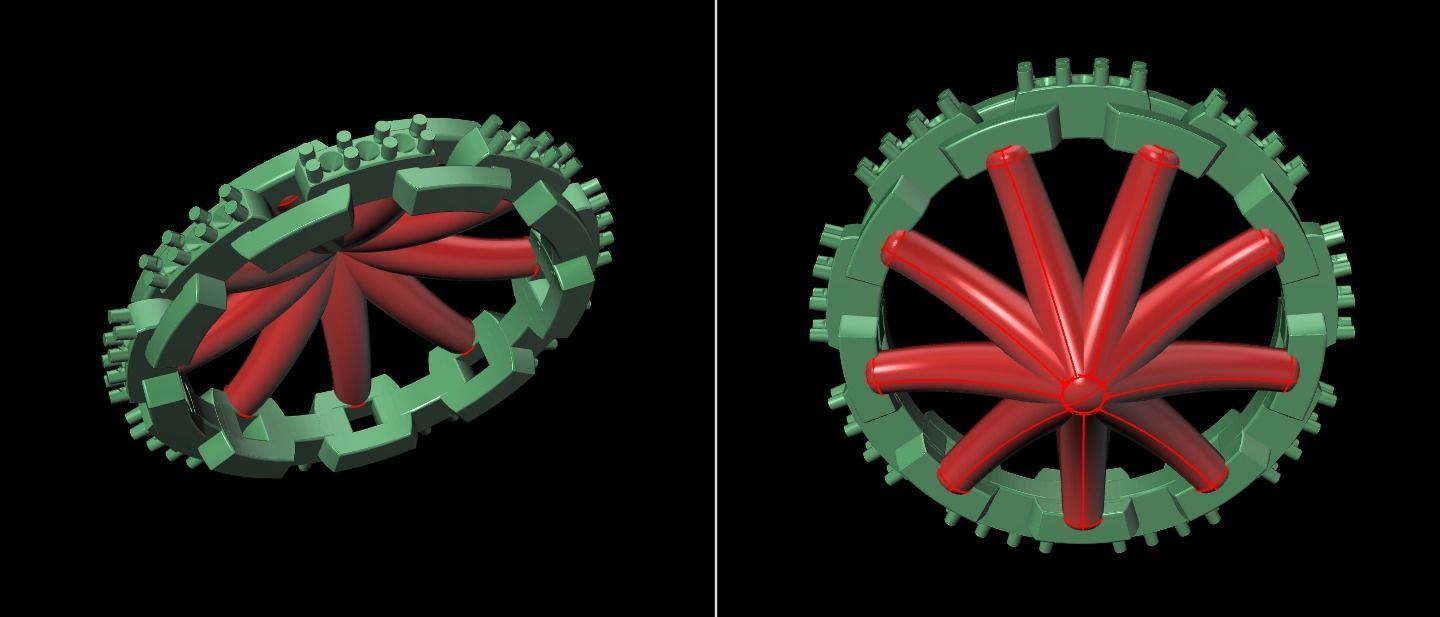 Hermes Style Link Diamond Band Ring Size 7 3D print model_11