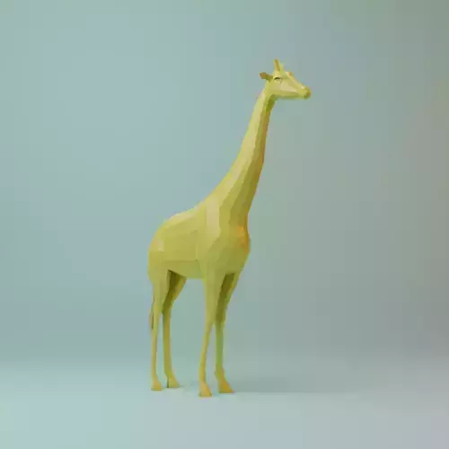 Low Poly Giraffe Sculpture 3D model