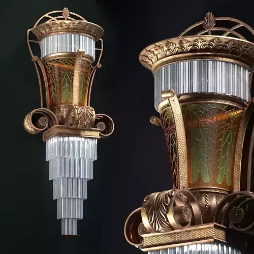 vintage wall chandelier 3D model