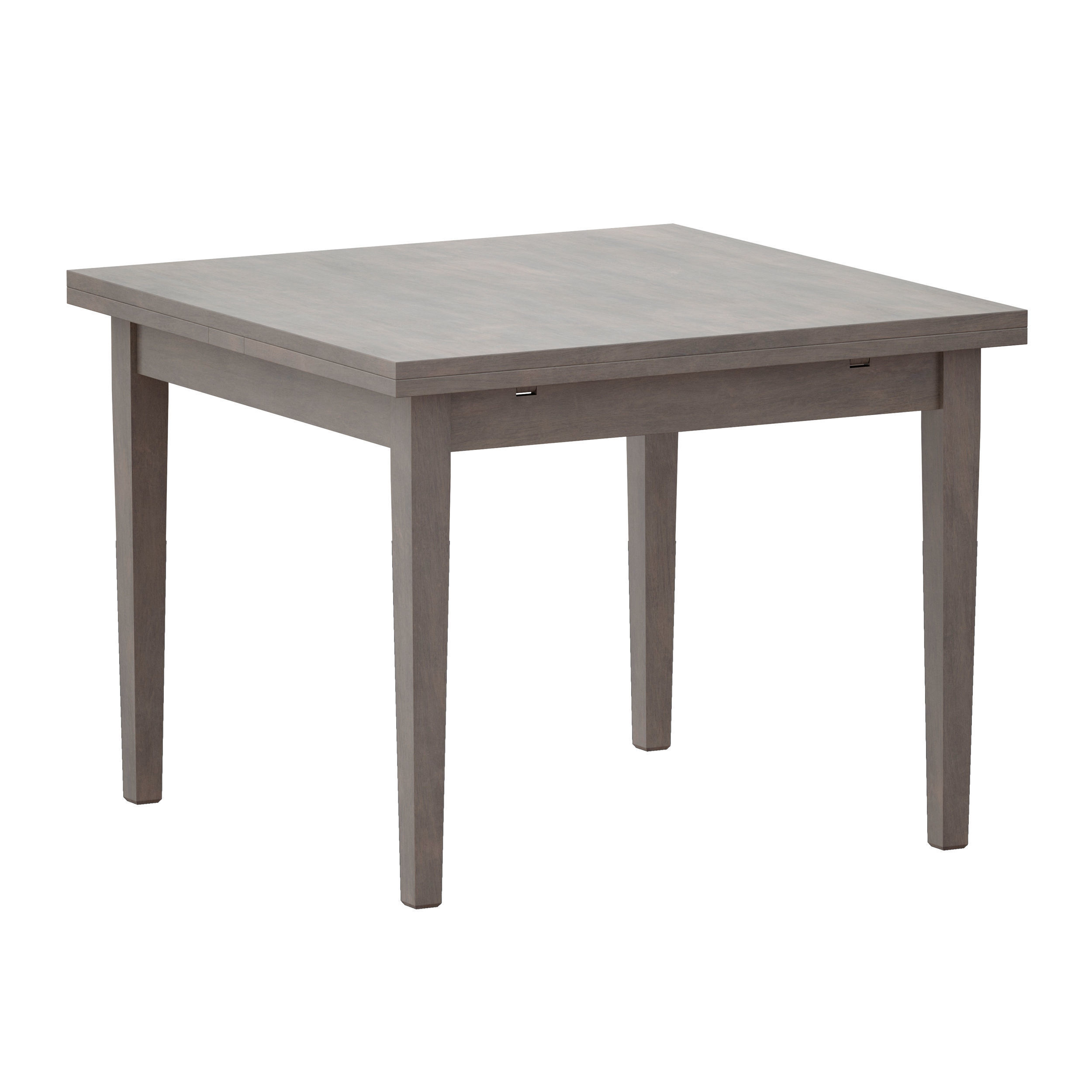 Pratico Dove Grey Extension Square Dining Table Crate and Barrel Low-poly 3D model_7