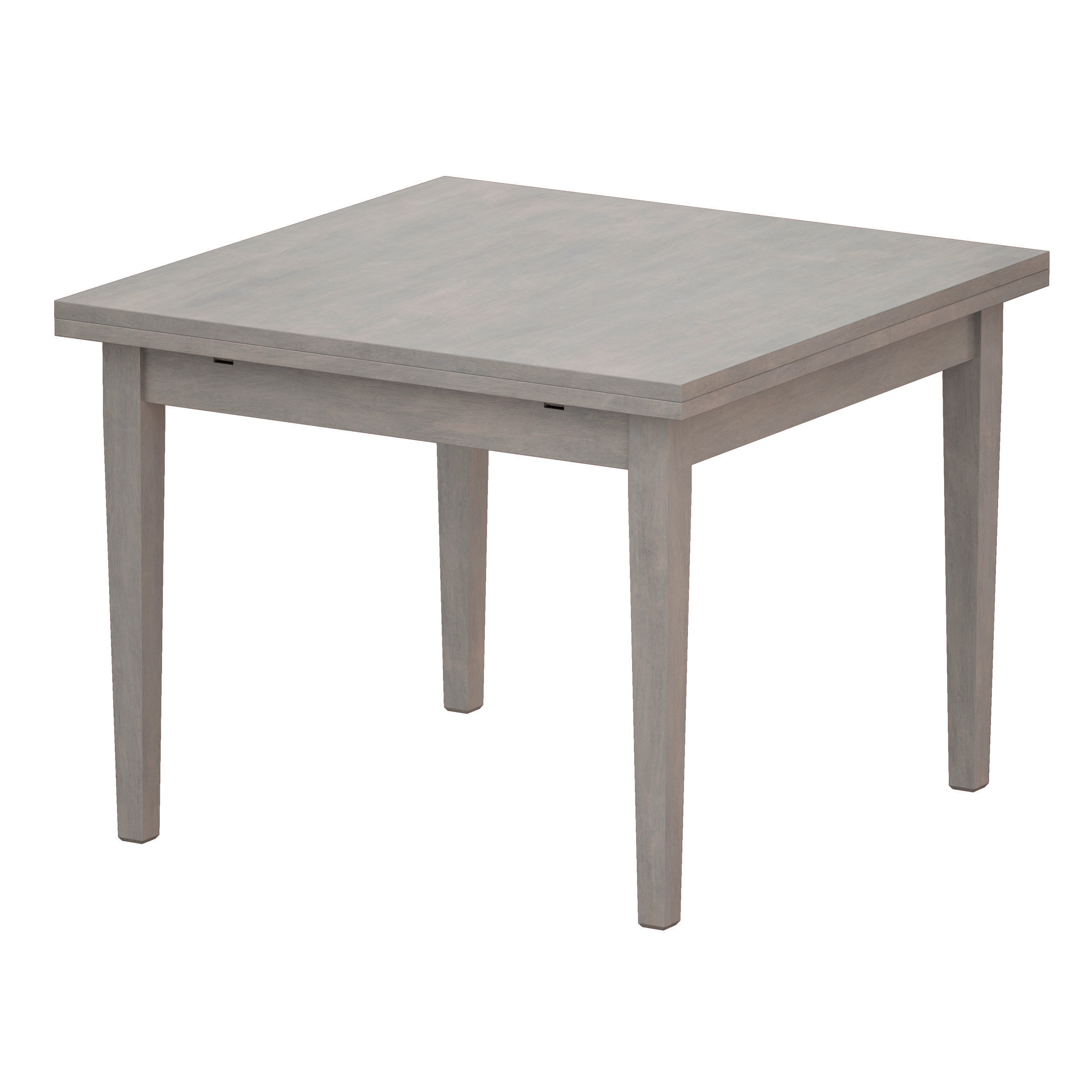 Pratico Dove Grey Extension Square Dining Table Crate and Barrel Low-poly 3D model_4