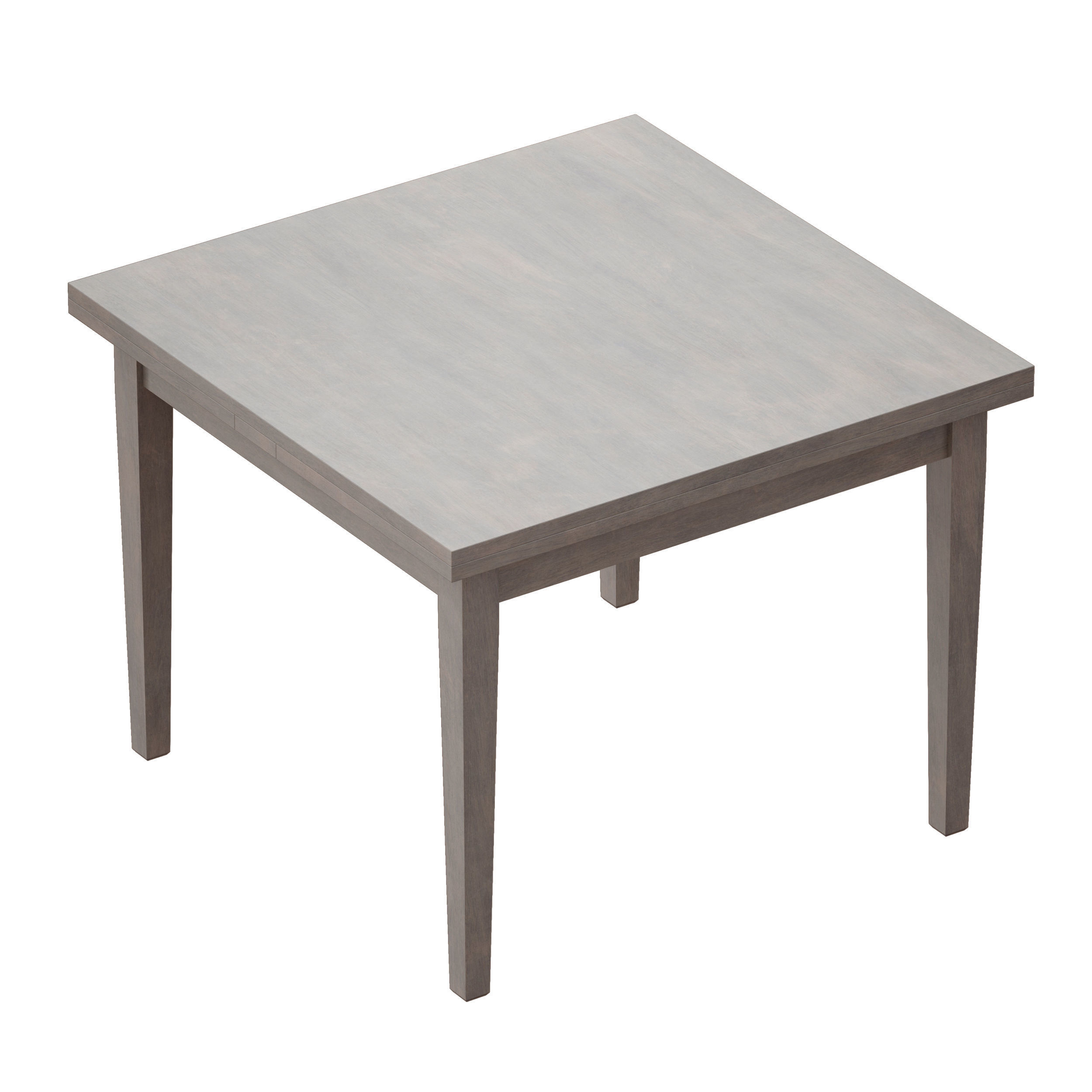 Pratico Dove Grey Extension Square Dining Table Crate and Barrel Low-poly 3D model_8