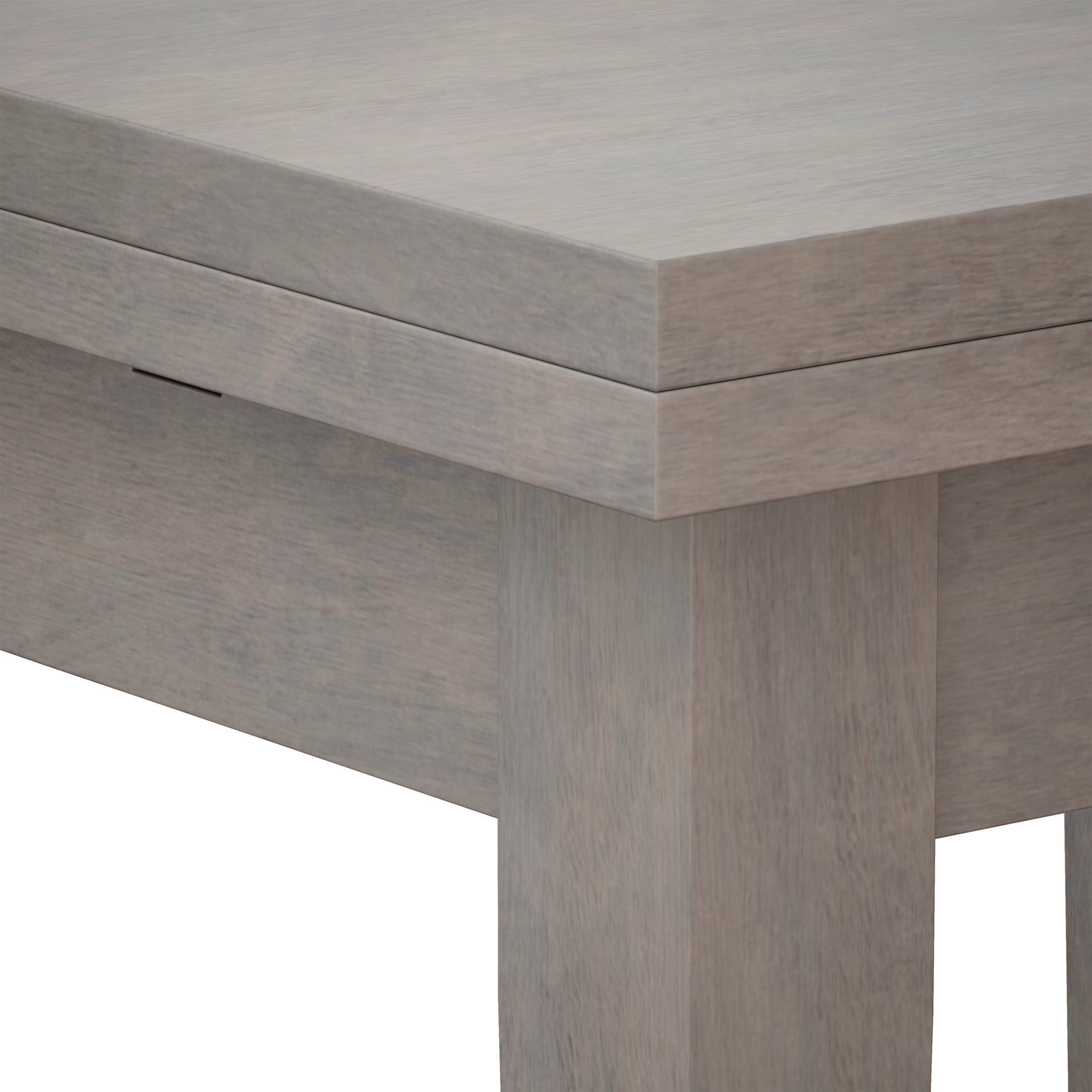 Pratico Dove Grey Extension Square Dining Table Crate and Barrel Low-poly 3D model_9