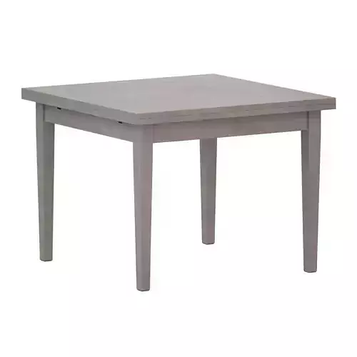 Pratico Dove Grey Extension Square Dining Table Crate and Barrel