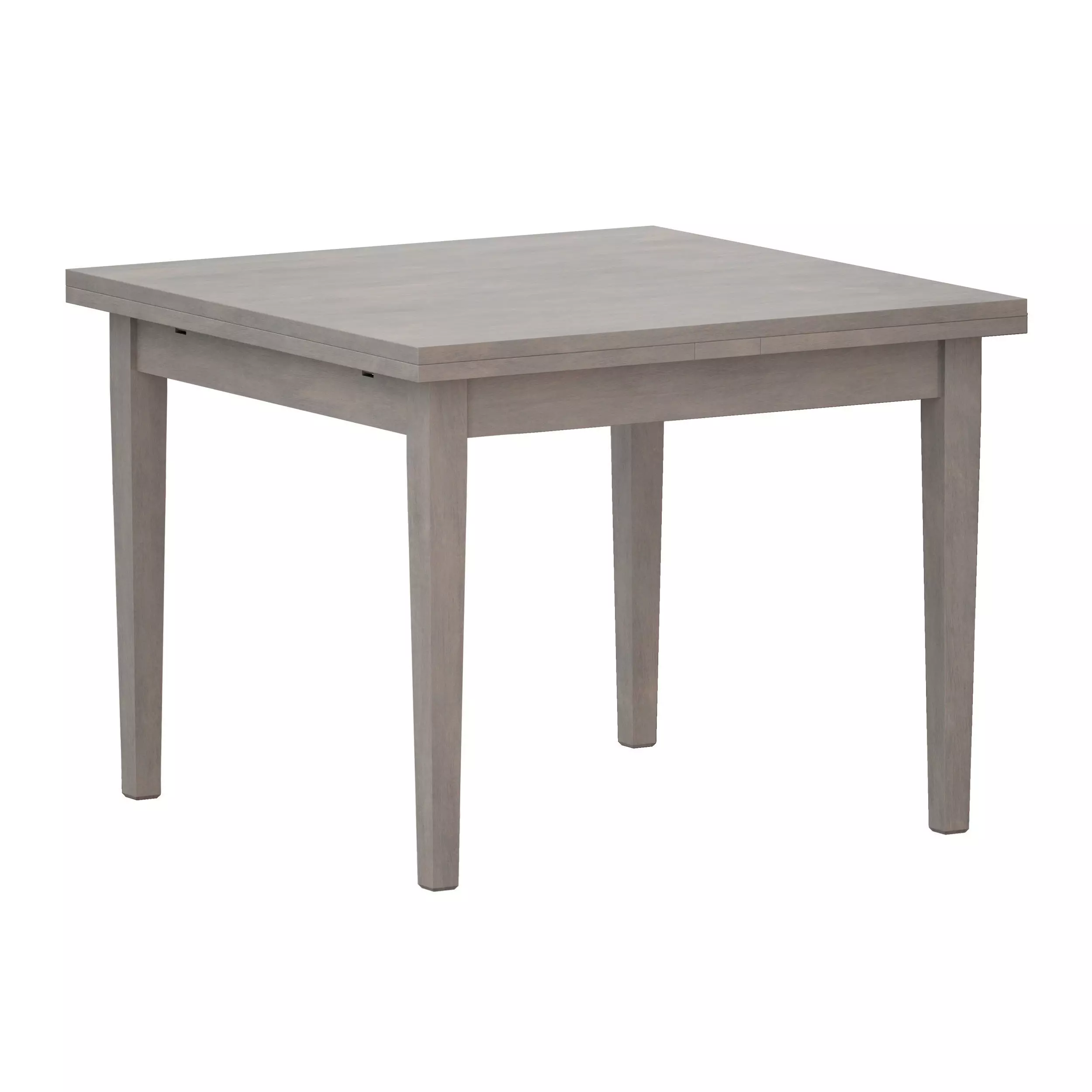Pratico Dove Grey Extension Square Dining Table Crate and Barrel Low-poly 3D model_0