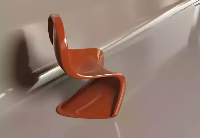 Apartement orange chair