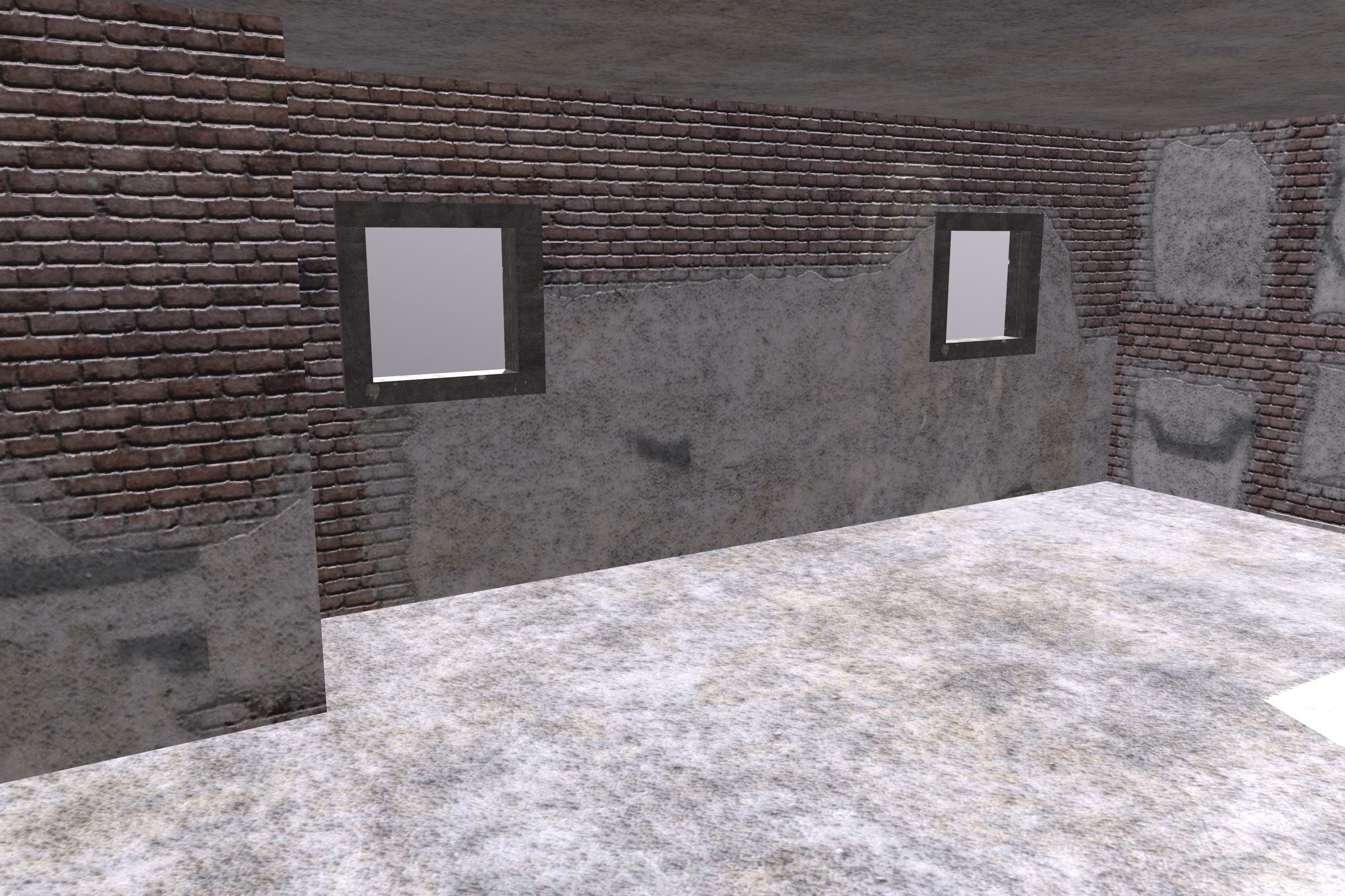 ABBANDONED BUILDING 01 Low-poly 3D model_9