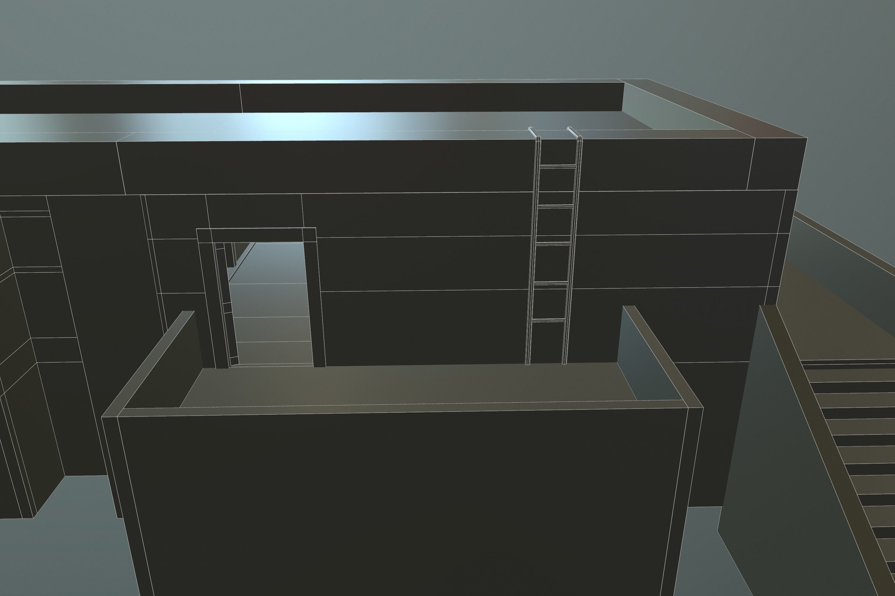 ABBANDONED BUILDING 01 Low-poly 3D model_18