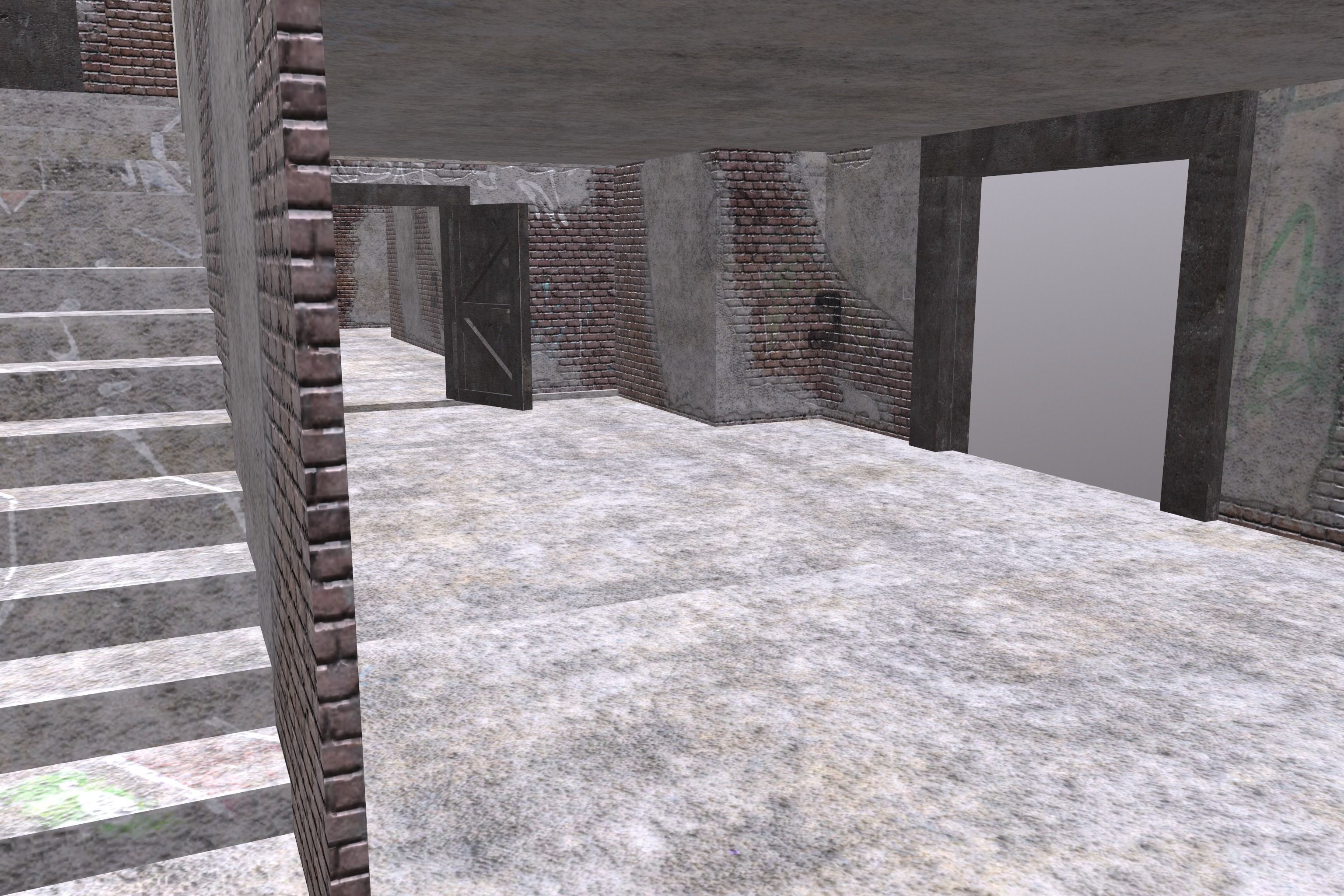 ABBANDONED BUILDING 01 Low-poly 3D model_14