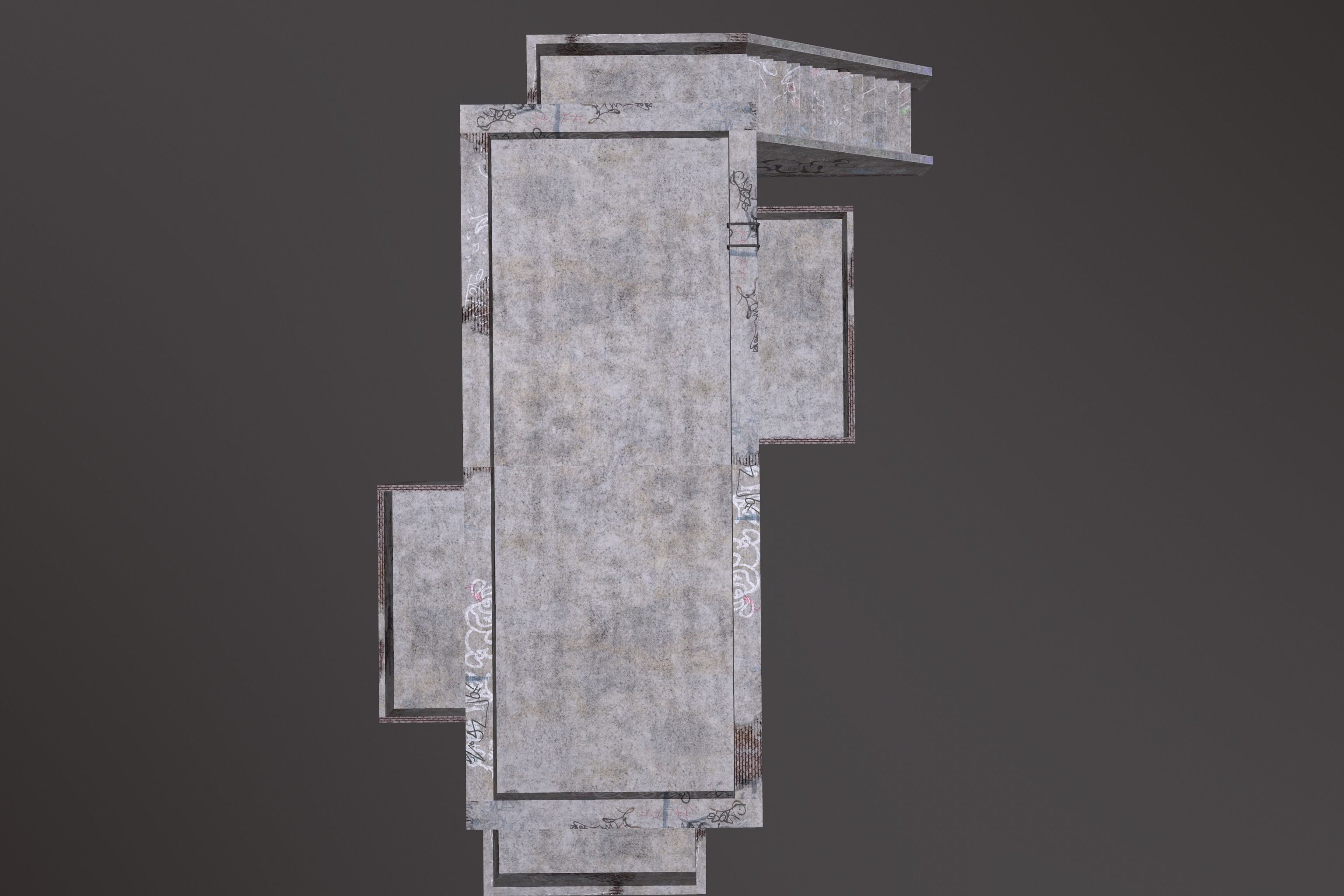 ABBANDONED BUILDING 01 Low-poly 3D model_4