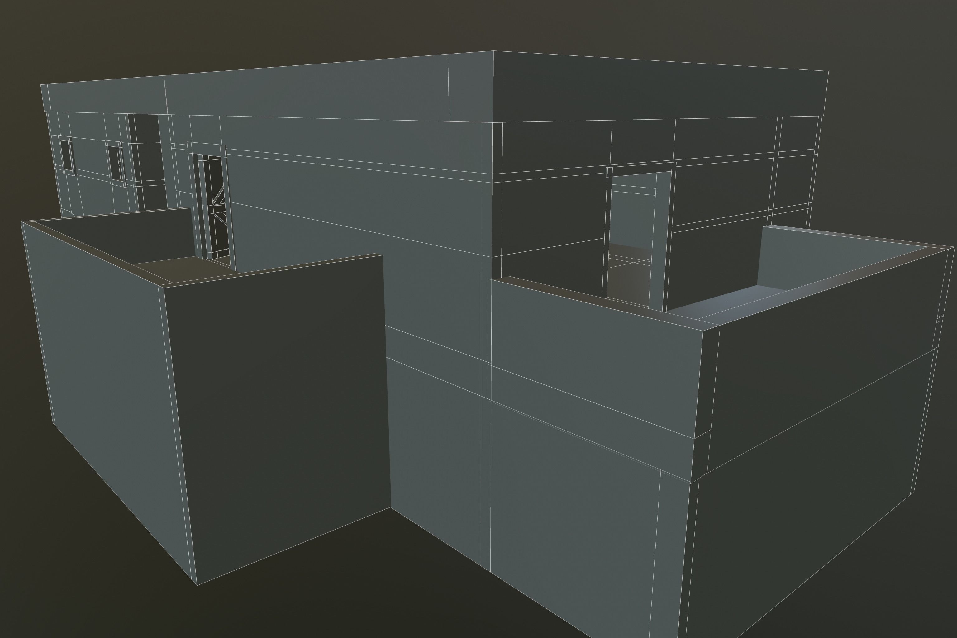 ABBANDONED BUILDING 01 Low-poly 3D model_20