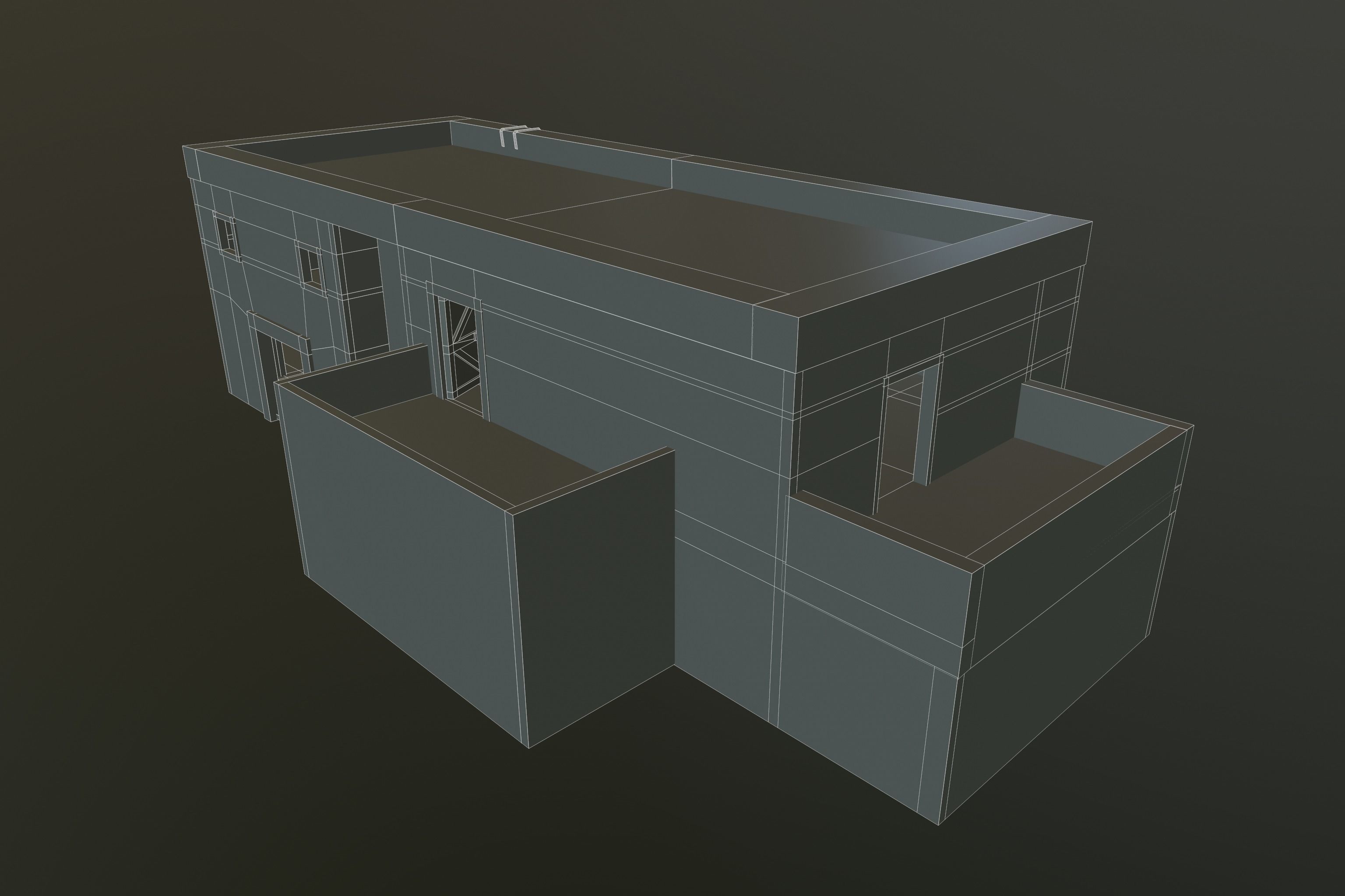 ABBANDONED BUILDING 01 Low-poly 3D model_15
