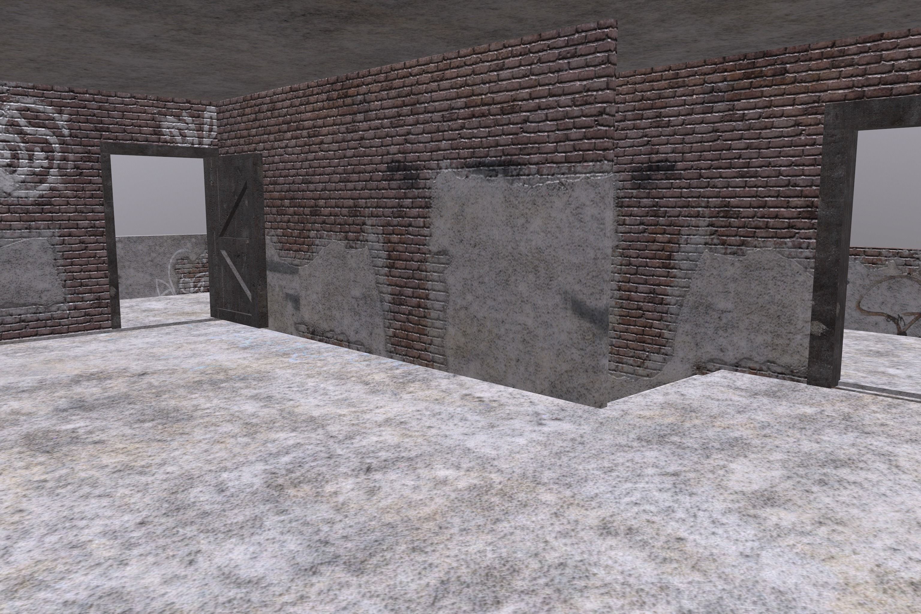 ABBANDONED BUILDING 01 Low-poly 3D model_5