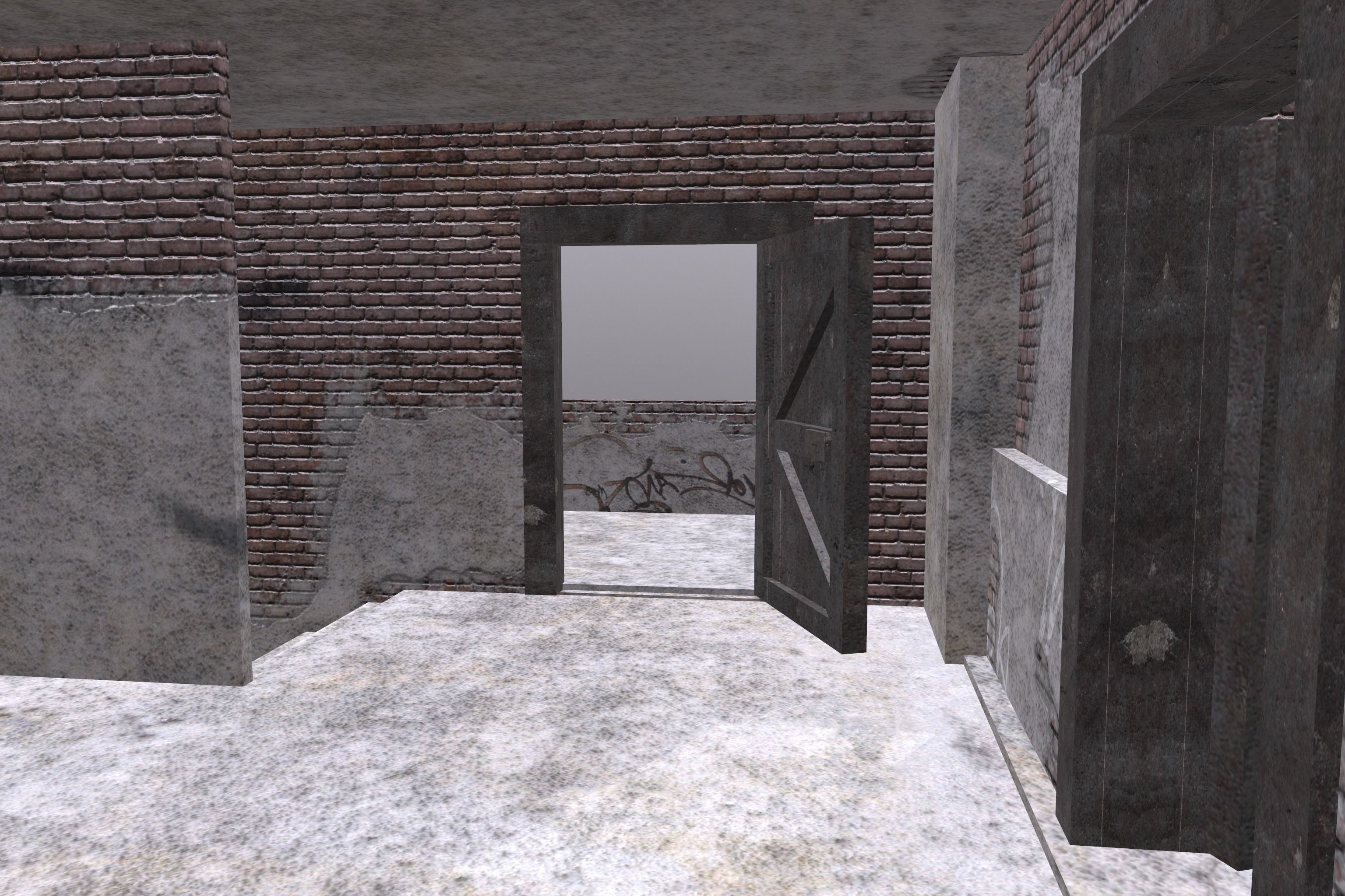 ABBANDONED BUILDING 01 Low-poly 3D model_10