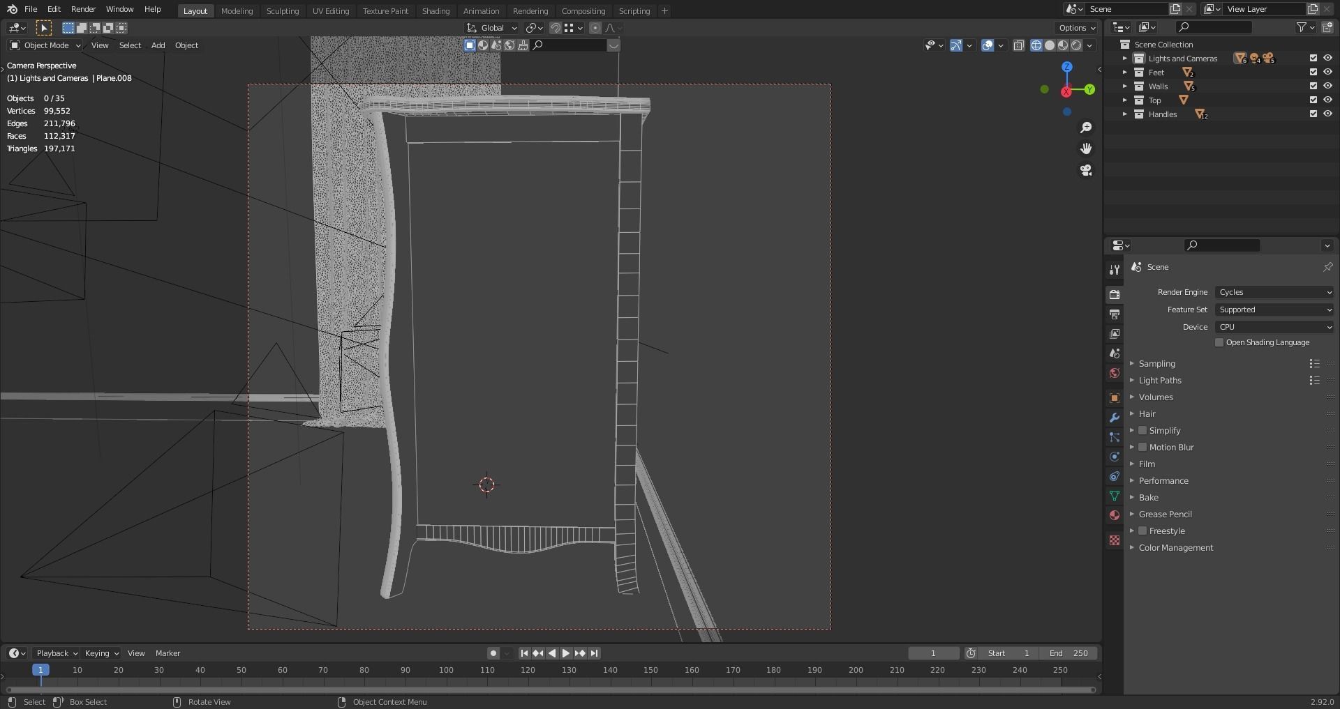 White Nightstand Large  3D model_10