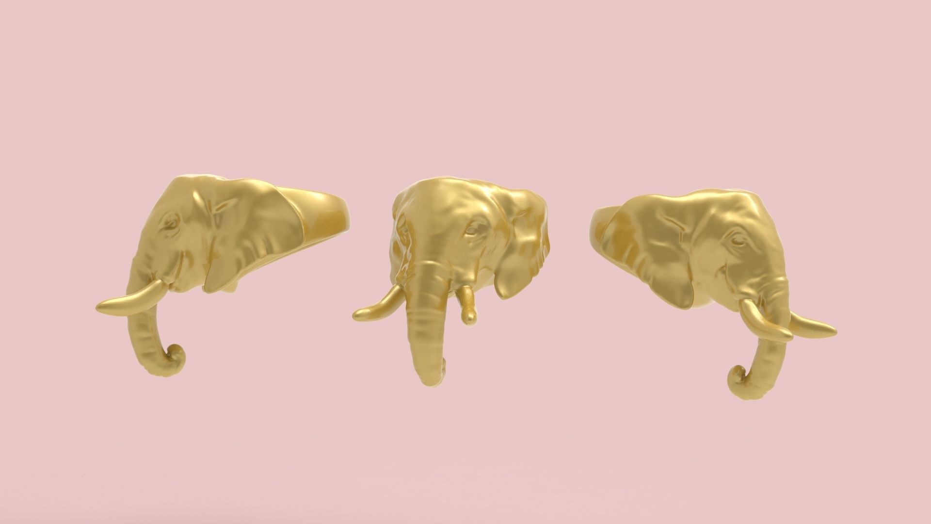 Ring Elephant original 3D print model_4