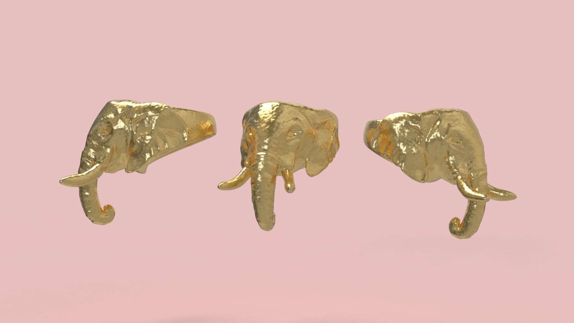 Ring Elephant original 3D print model_5