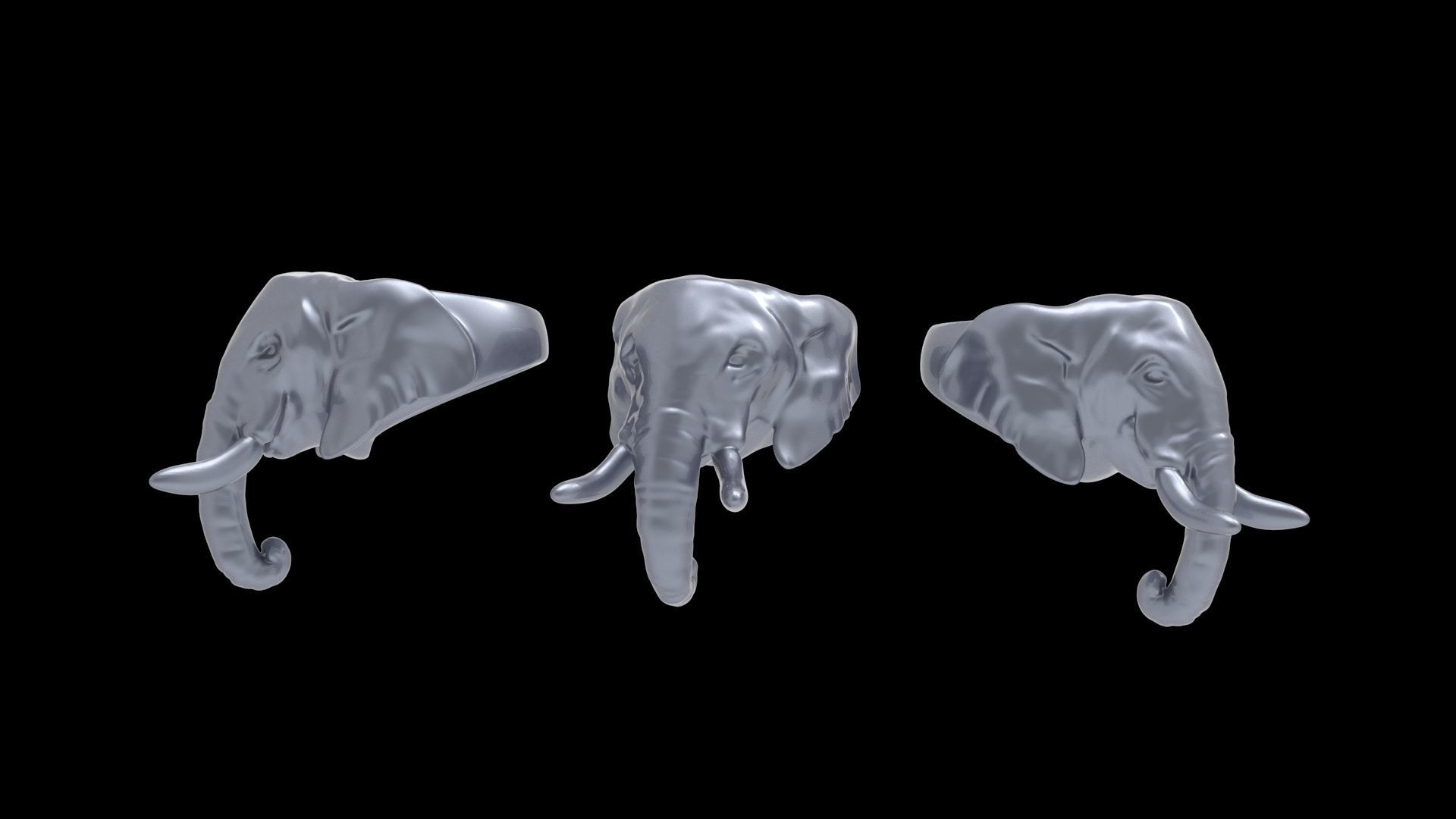 Ring Elephant original 3D print model_9