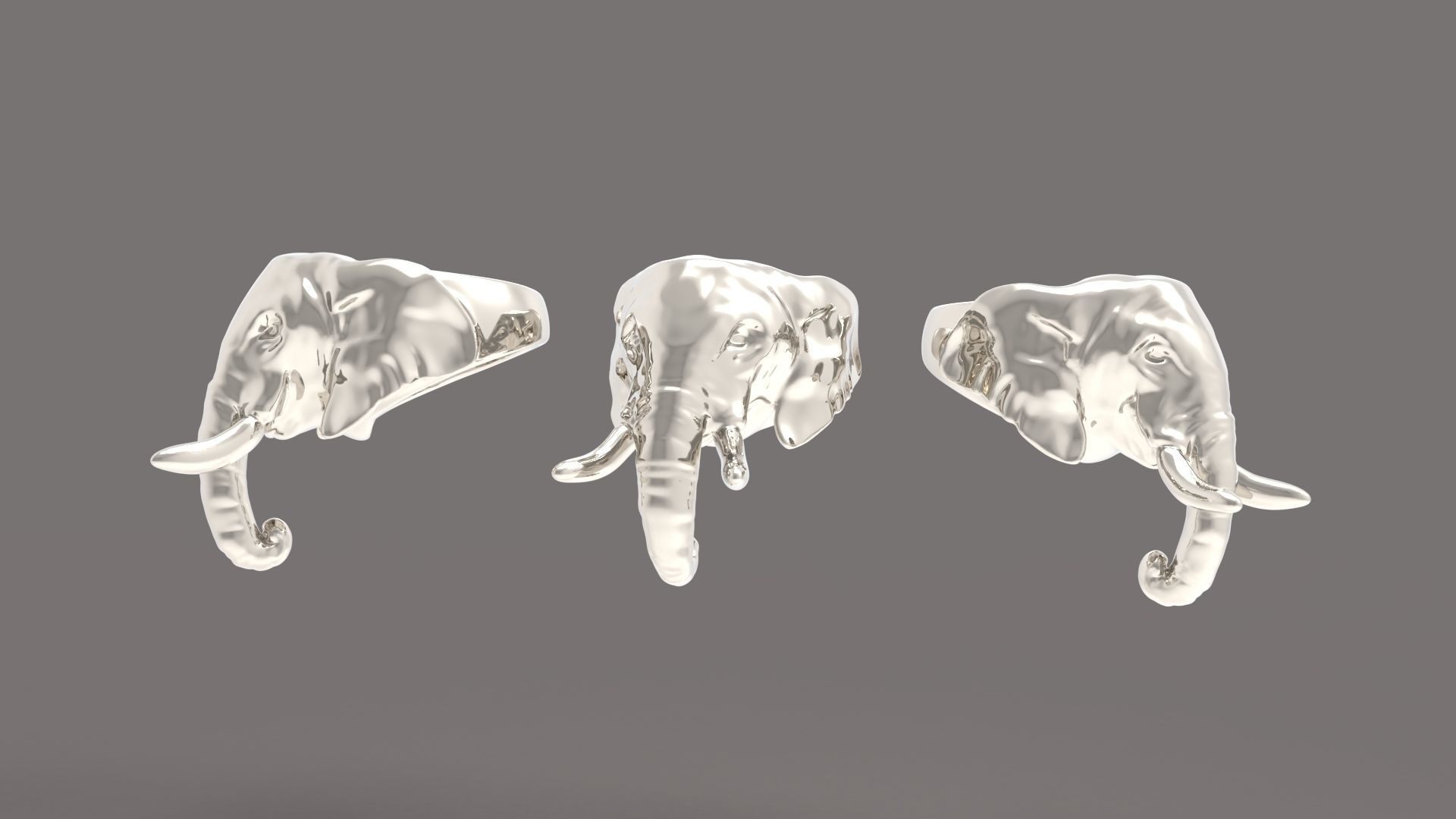 Ring Elephant original 3D print model_8