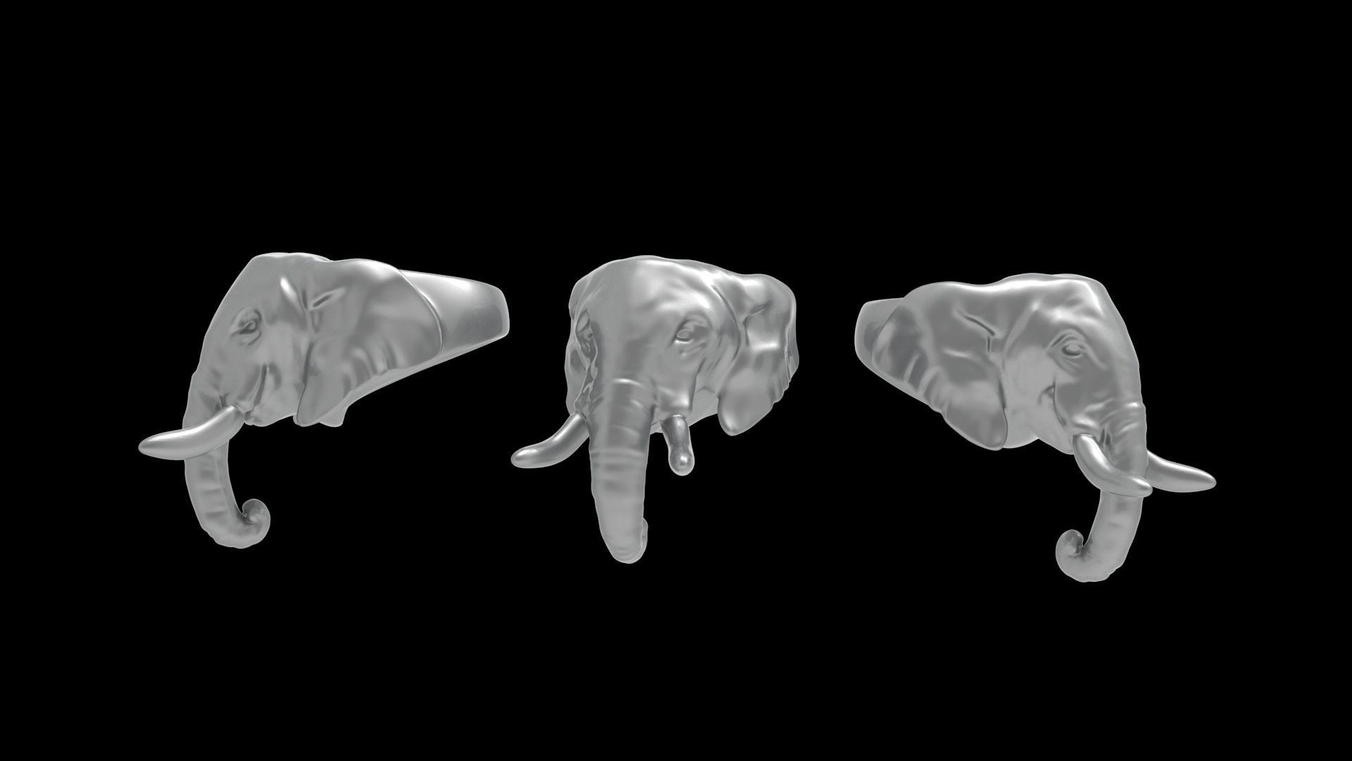 Ring Elephant original 3D print model_7