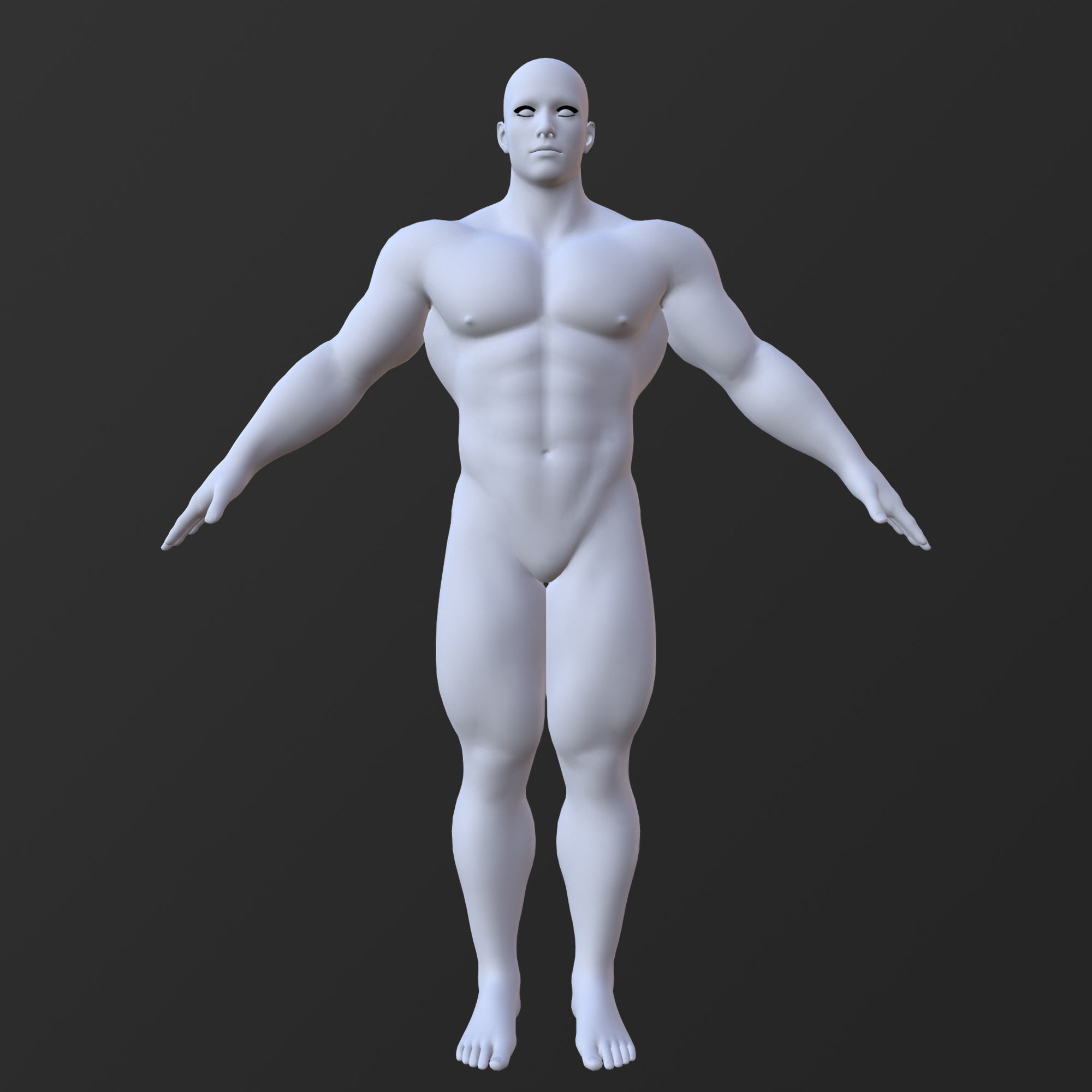 20 MALE BASE MESH  1-20 3D Model Collection_31