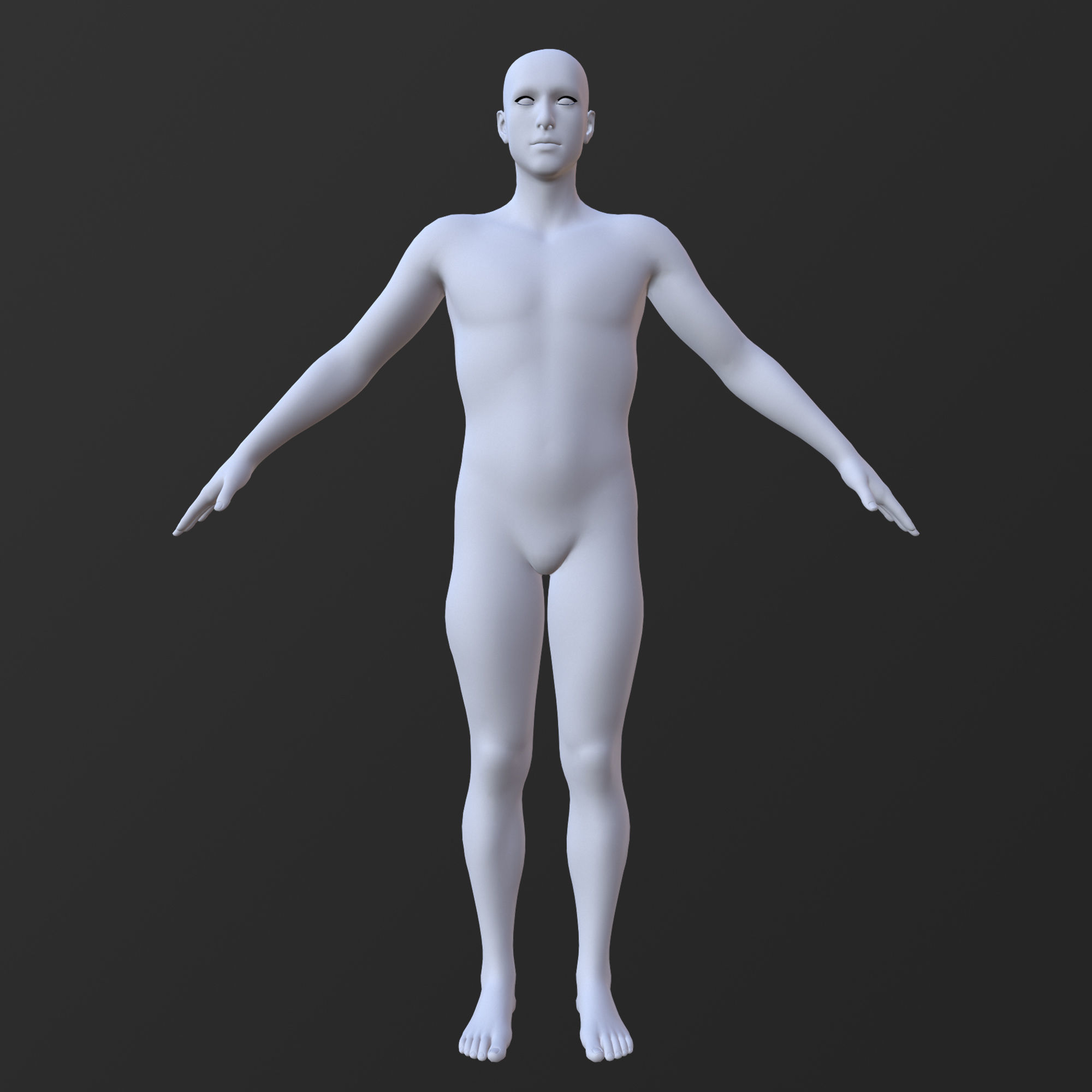 20 MALE BASE MESH  1-20 3D Model Collection_30