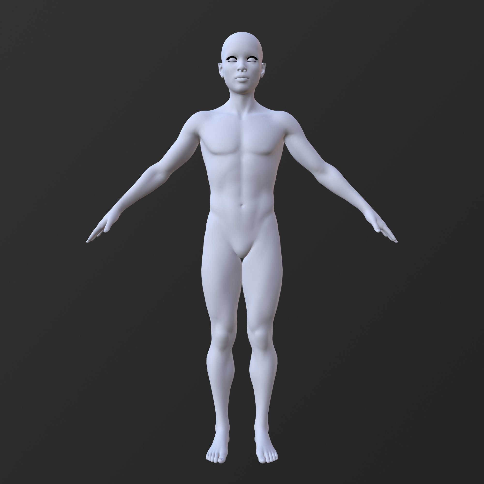 20 MALE BASE MESH  1-20 3D Model Collection_6