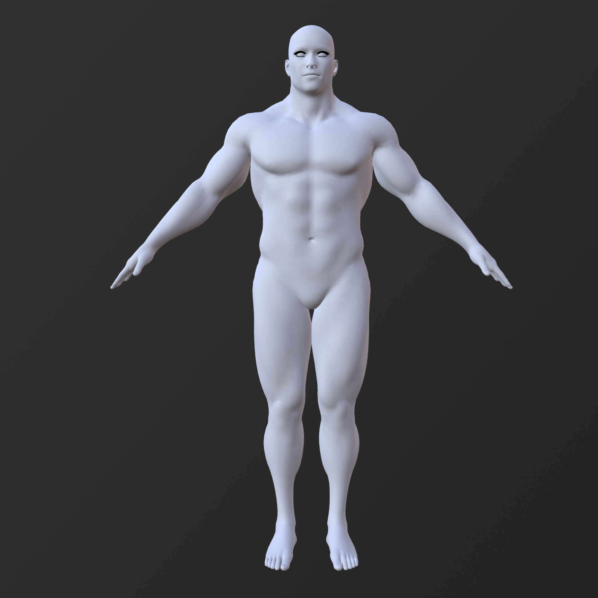 20 MALE BASE MESH  1-20 3D Model Collection_16