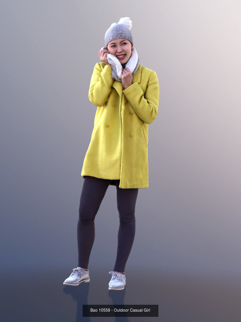 Asian People Casual Bundle 3D Model Collection_11