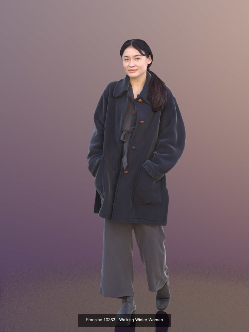 Asian People Casual Bundle 3D Model Collection_9