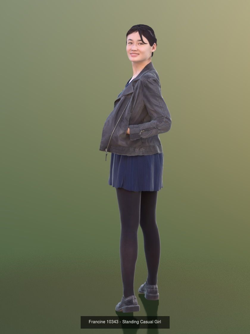 Asian People Casual Bundle 3D Model Collection_8