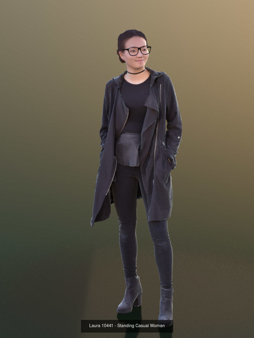 Asian People Casual Bundle 3D Model Collection_10