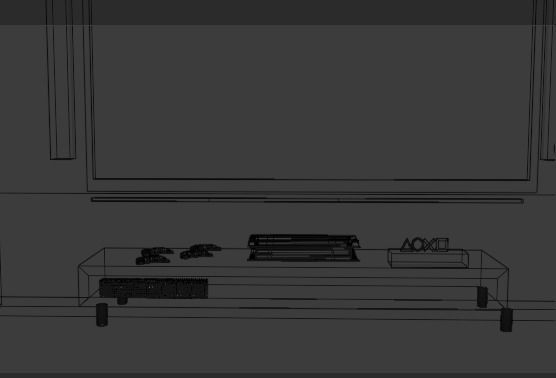 GamingRoom room with neon lights and furniture 3D model_14