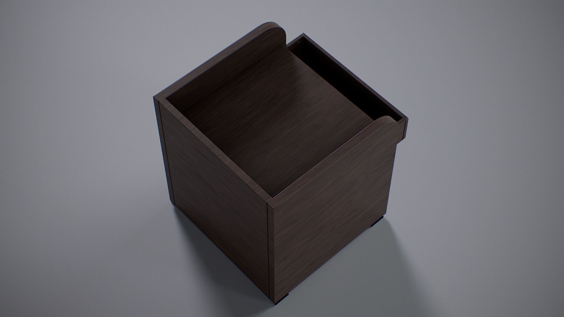 Bedside Cupboard Low-poly 3D model_10